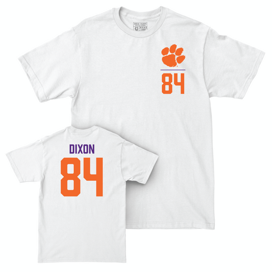 Clemson Football White Logo Comfort Colors Tee - Markus Dixon Small