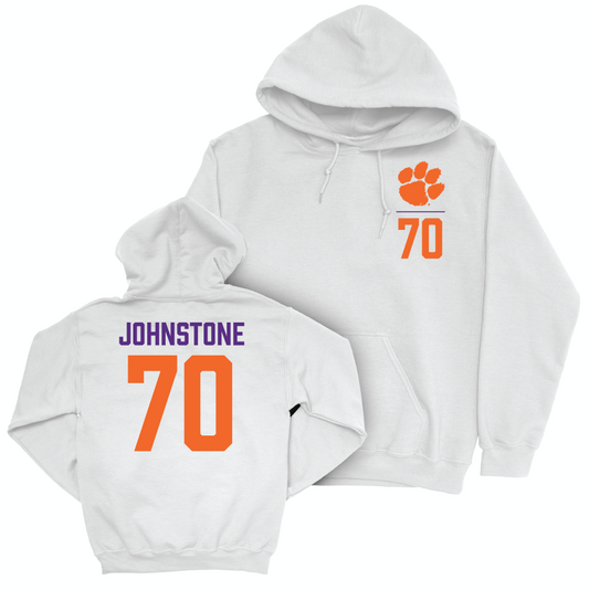 Clemson Football White Logo Hoodie - Mason Johnstone Small