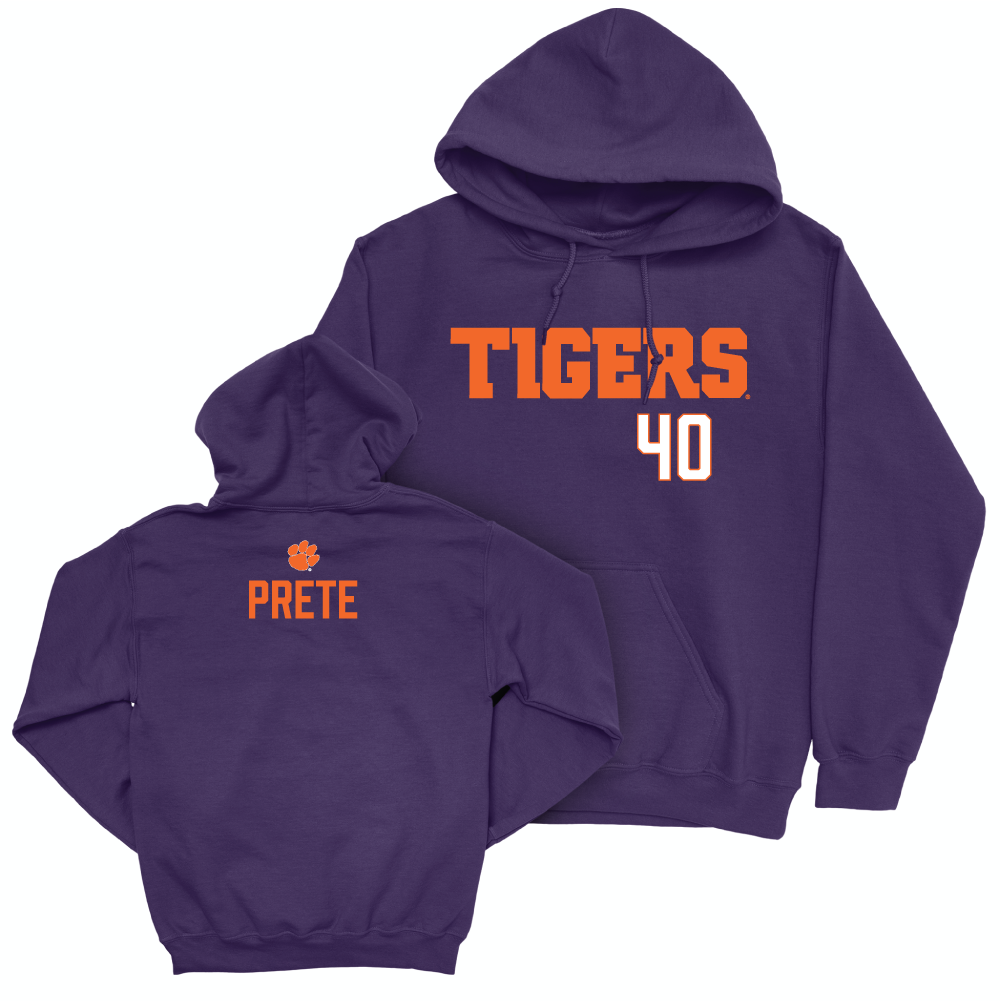 Clemson Men's Track & Field Purple Tigers Hoodie - Matt Prete Small