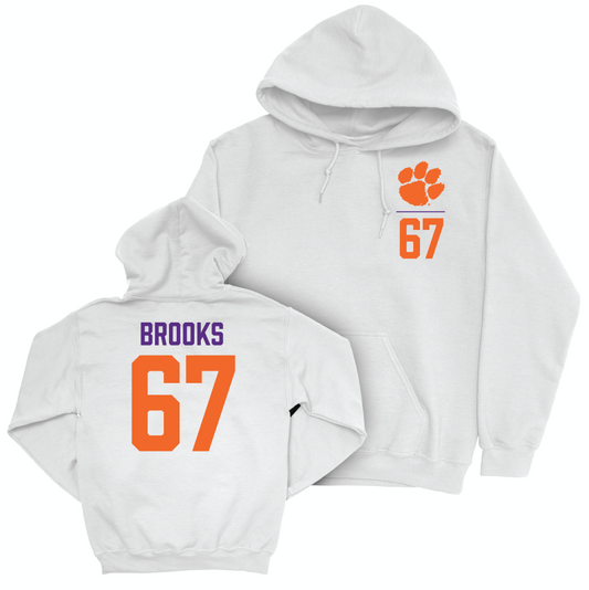 Clemson Football White Logo Hoodie - Nathan Brooks Small