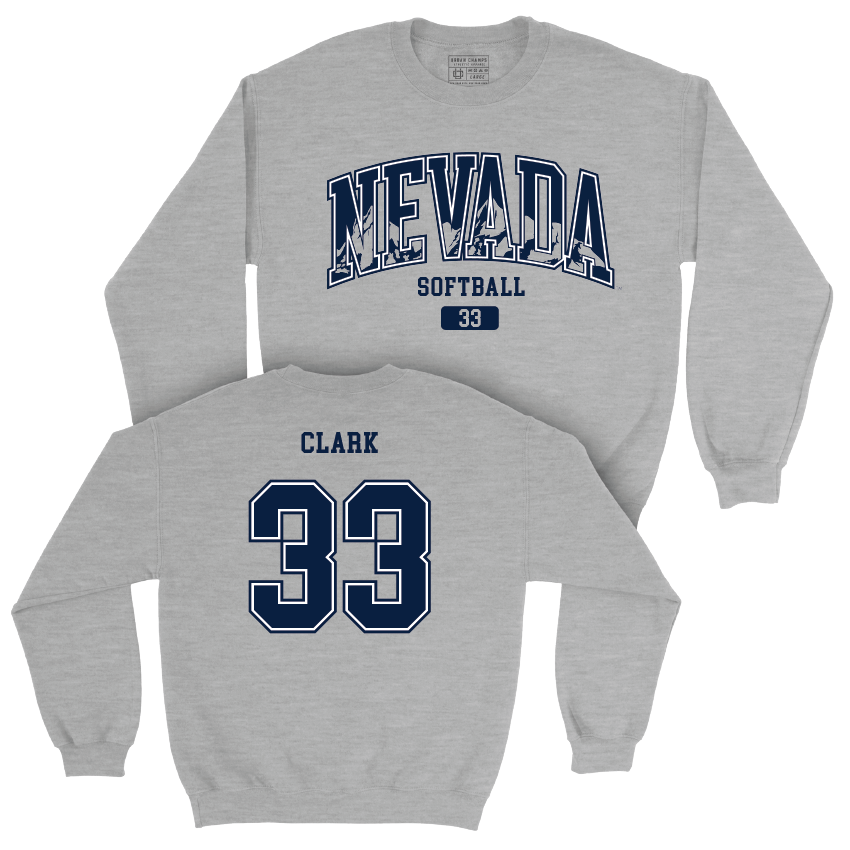 Nevada Softball Sport Grey Arch Crew  - Madison Clark