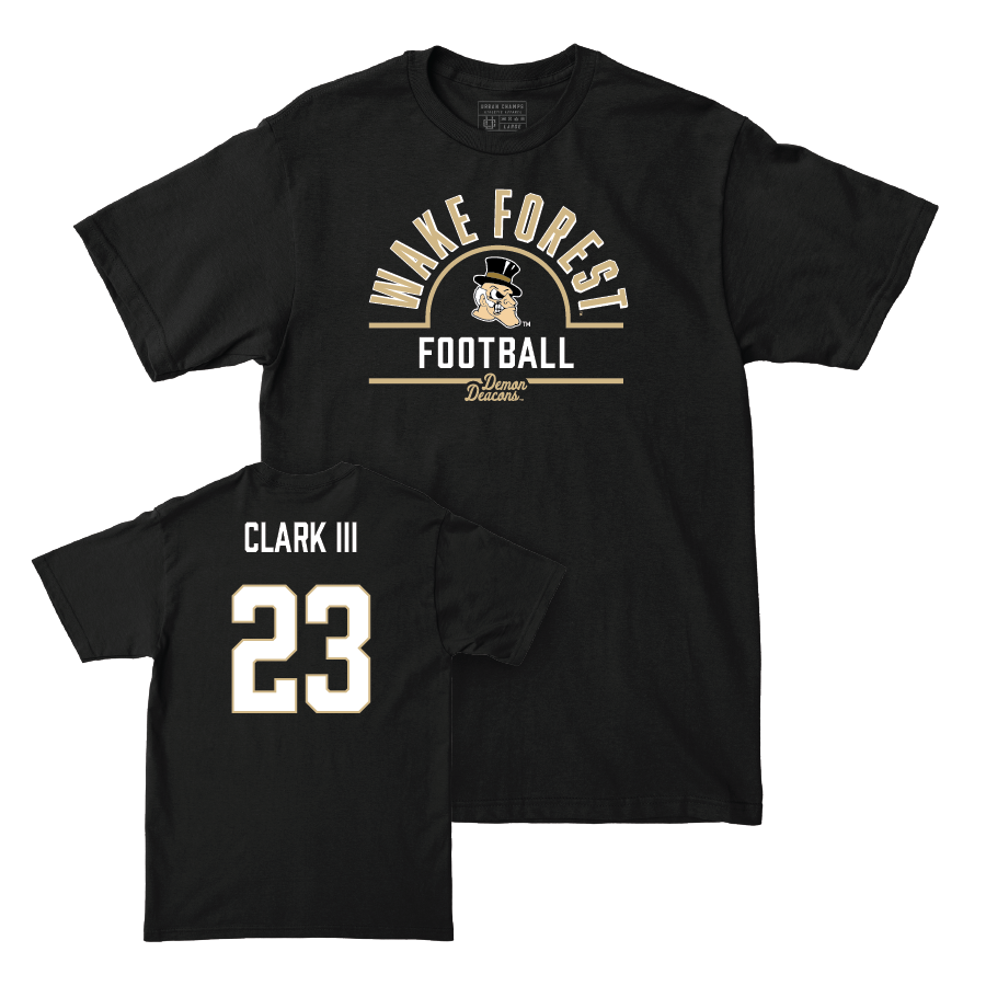 Wake Forest Football Black Arch Tee  - Ty Clark III