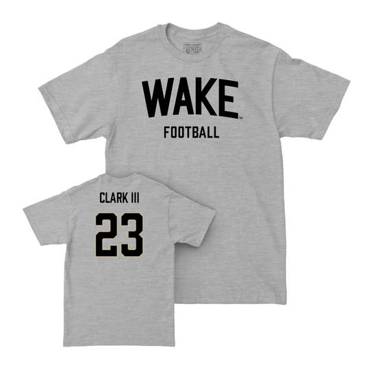 Wake Forest Football Sport Grey Wordmark Tee  - Ty Clark III