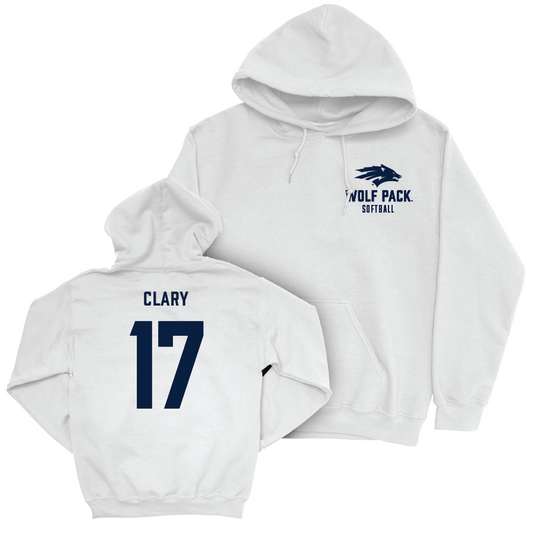 Nevada Softball White Logo Hoodie   - Tyra Clary