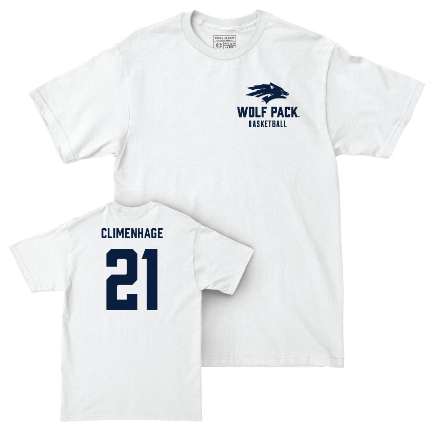 Nevada Women's Basketball White Logo Comfort Colors Tee  - Charlotte Climenhage