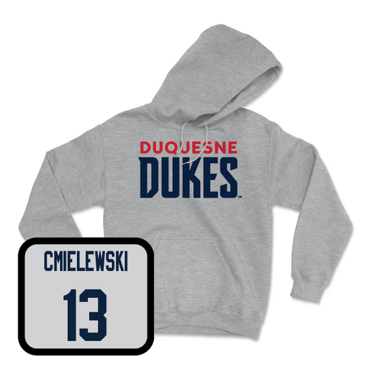 Duquesne Football Sport Grey Lock Hoodie - Steven Cmielewski