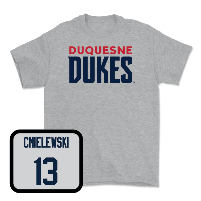 Duquesne Football Sport Grey Lock Tee - Steven Cmielewski