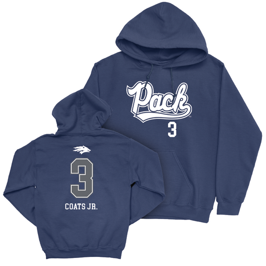 Nevada Football Navy Script Hoodie  - Michael Coats Jr.