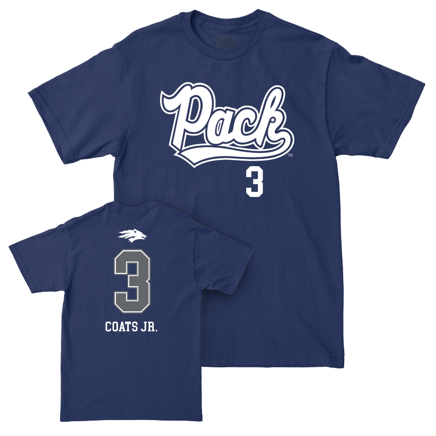 Nevada Football Navy Script Tee  - Michael Coats Jr.