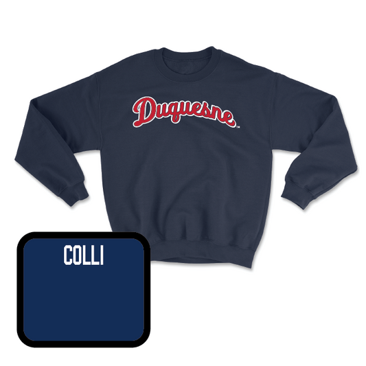 Duquesne Track & Field Navy Script Crew - Ben Colli