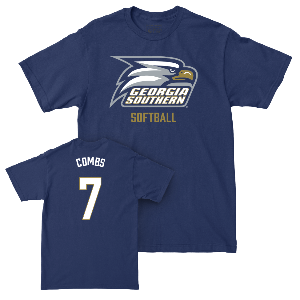 Georgia Southern Softball Navy Staple Tee  - Valerie Combs