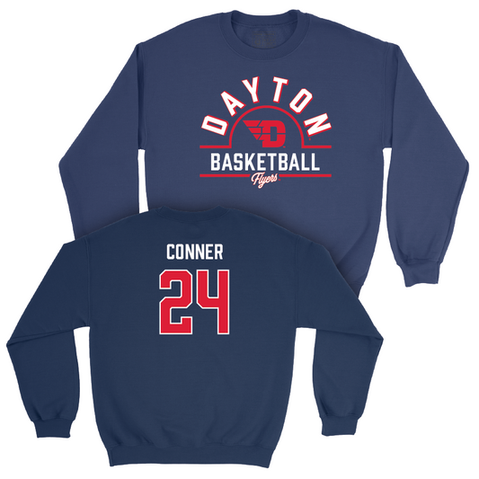 Dayton Men's Basketball Navy Arch Crew  - Jacob Conner