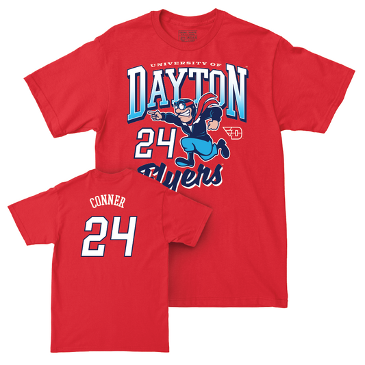 Dayton Men's Basketball Red Rudy Tee  - Jacob Conner