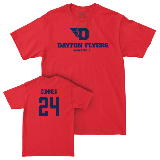 Dayton Men's Basketball Red Sideline Tee  - Jacob Conner