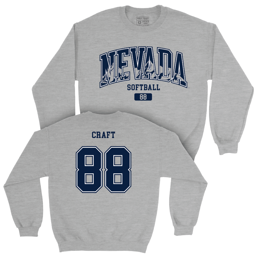 Nevada Softball Sport Grey Arch Crew  - Blake Craft