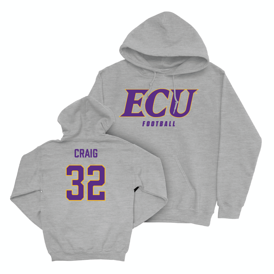 East Carolina Football Sport Grey ECU Hoodie - Ryheem Craig