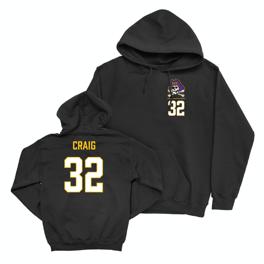 East Carolina Football Black Logo Hoodie - Ryheem Craig