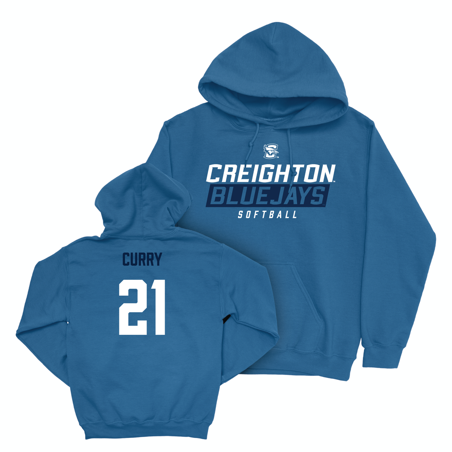 Creighton Softball Blue Bluejays Hoodie - Aiyana Curry Youth Small