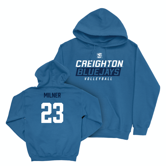 Creighton Women's Volleyball Blue Bluejays Hoodie - Abbey Milner Youth Small