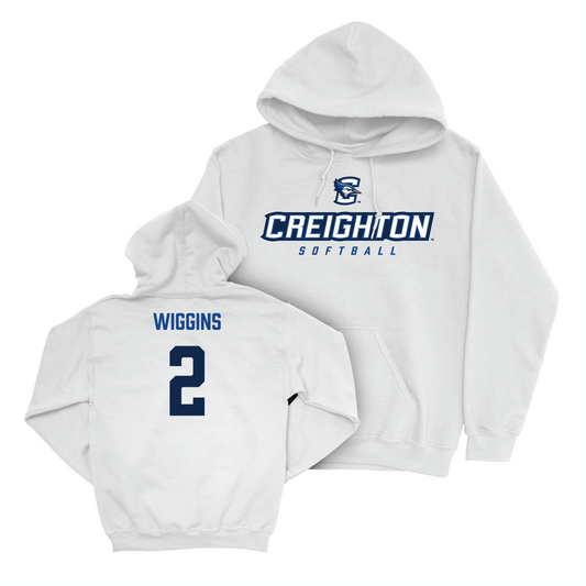 Creighton Softball White Athletic Hoodie - Alexis Wiggins Youth Small