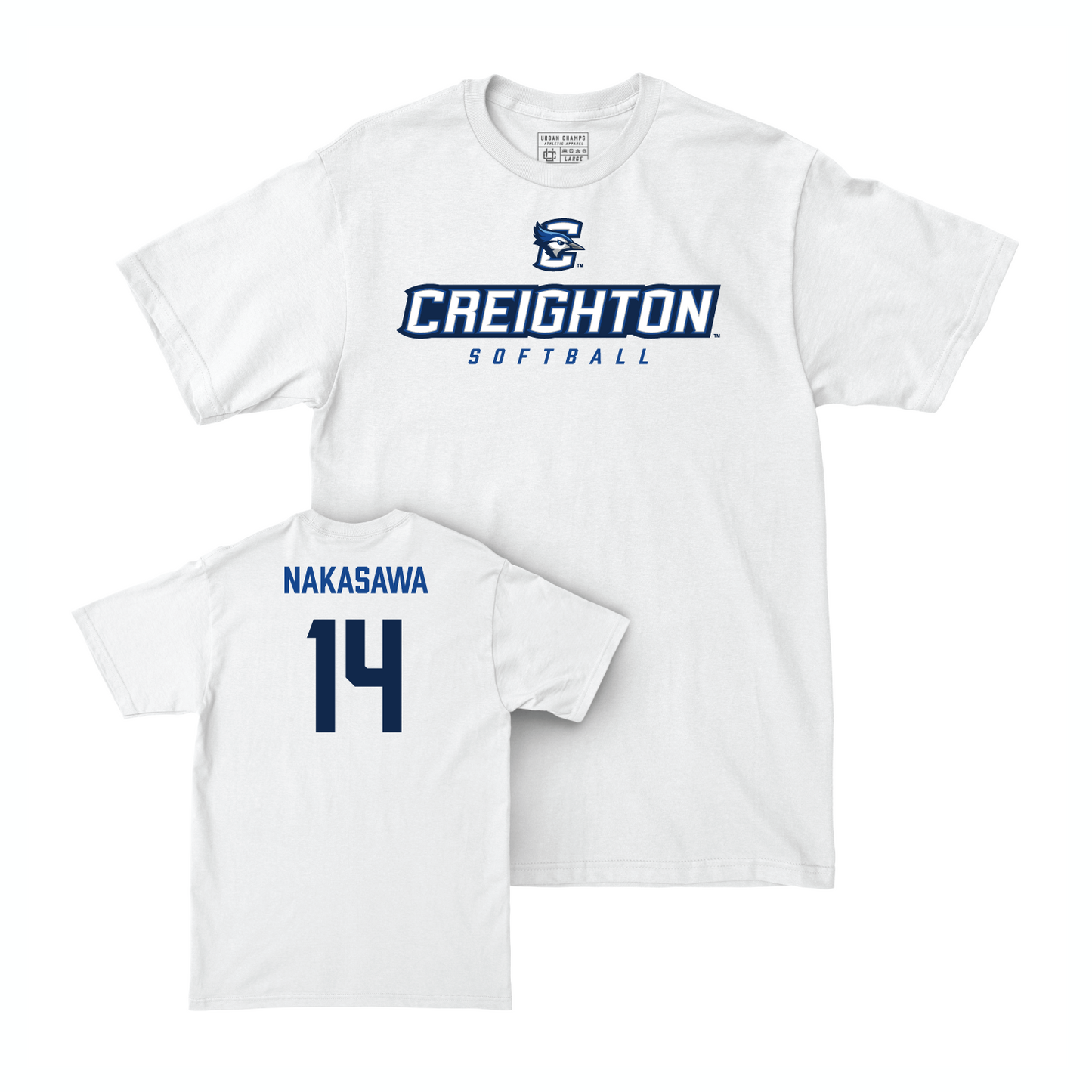 Creighton Softball White Athletic Comfort Colors Tee - Kenzie Nakasawa Youth Small