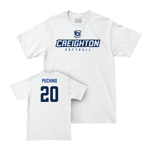 Creighton Softball White Athletic Comfort Colors Tee - Natalia Puchino Youth Small