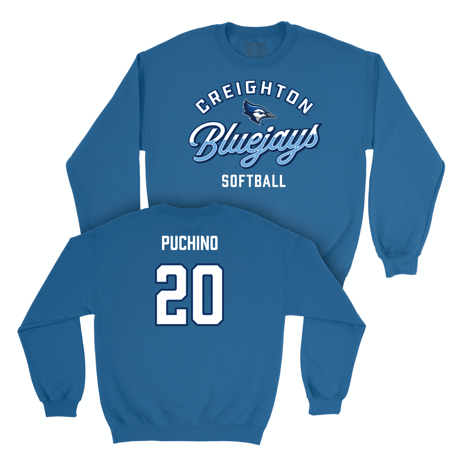 Creighton Softball Blue Script Crew - Natalia Puchino Youth Small