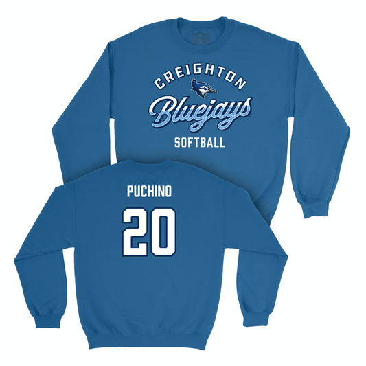 Creighton Softball Blue Script Crew - Natalia Puchino Youth Small