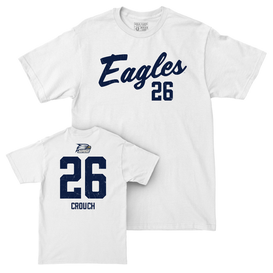 Georgia Southern Football White Script Comfort Colors Tee - Chris Crouch | #26