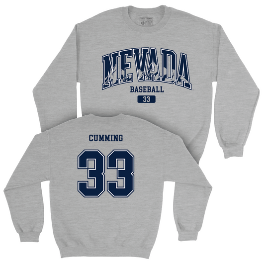 Nevada Baseball Sport Grey Arch Crew  - Jake Cumming