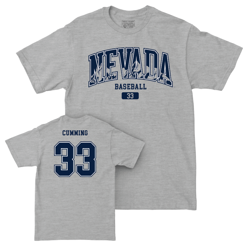 Nevada Baseball Sport Grey Arch Tee  - Jake Cumming