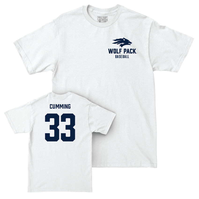 Nevada Baseball White Logo Comfort Colors Tee  - Jake Cumming