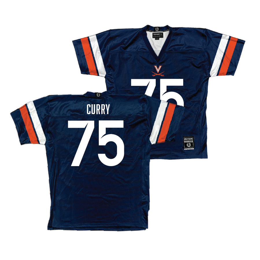 UVA Football Navy Jersey - Houston Curry | #75