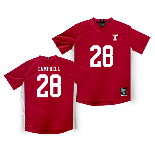 Temple Cherry Women's Soccer Jersey - Sabrina Campbell | #28