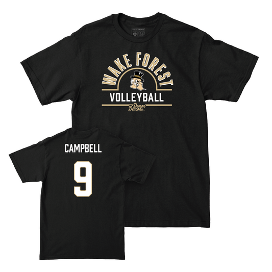 Wake Forest Women's Volleyball Black Arch Tee  - Cy Campbell