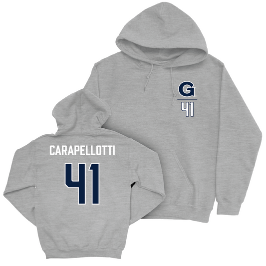 Georgetown Baseball Sport Grey Logo Hoodie   - Owen Carapellotti