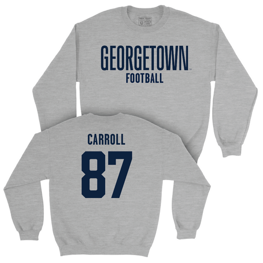 Georgetown Football Sport Grey Wordmark Crew - Burke Carroll