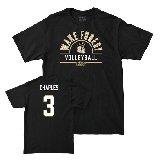 Wake Forest Women's Volleyball Black Arch Tee  - Dior Charles