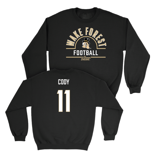 Wake Forest Football Black Arch Crew  - Justin Cody