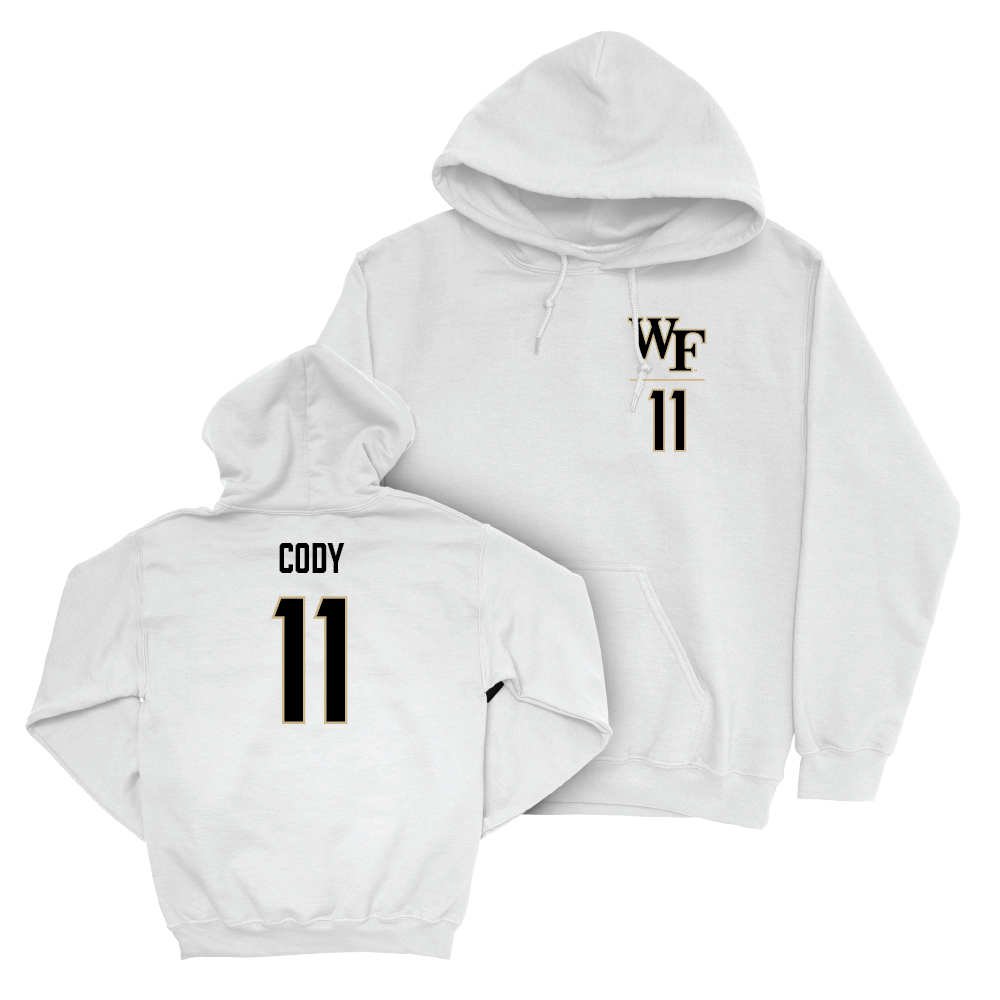 Wake Forest Football White Logo Hoodie  - Justin Cody