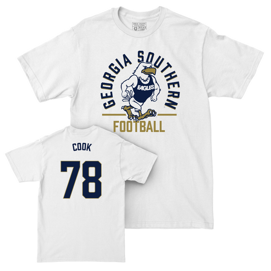 Georgia Southern Football White Classic Comfort Colors Tee  - Caleb Cook