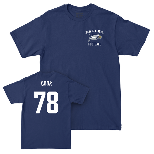 Georgia Southern Football Navy Logo Tee  - Caleb Cook