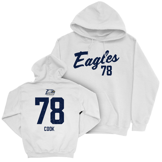 Georgia Southern Football White Script Hoodie  - Caleb Cook