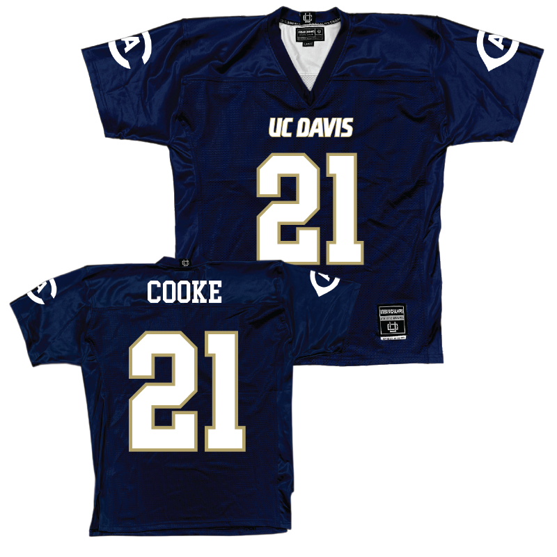 UC Davis Football Navy Jersey - Gaven Cooke | #21