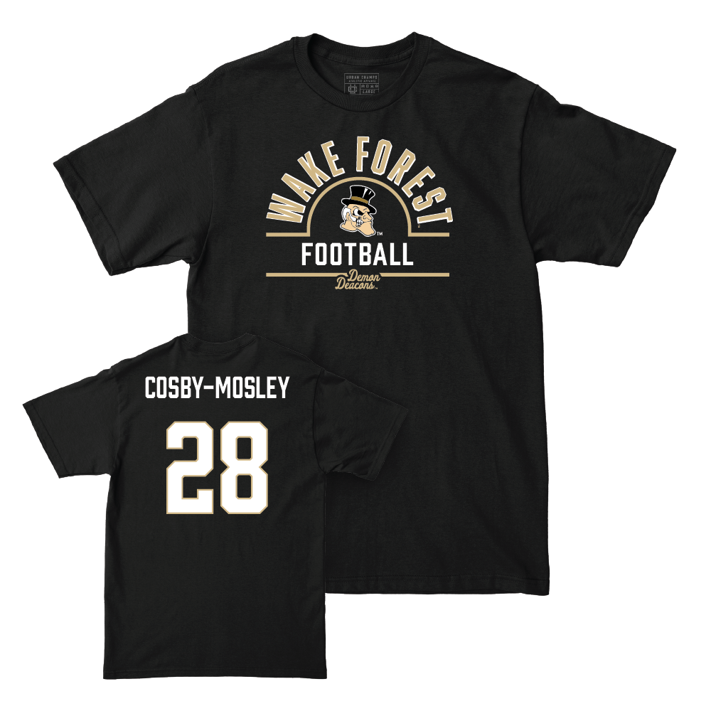 Wake Forest Football Black Arch Tee  - Jacob Cosby-Mosley