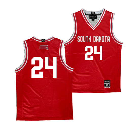 South Dakota Women's Basketball Red Jersey - Ava Cossette