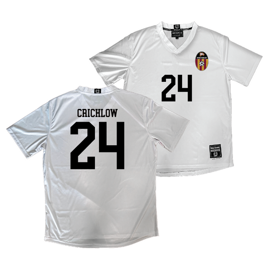 Winthrop Men's Soccer White Jersey - Emory Crichlow | #24