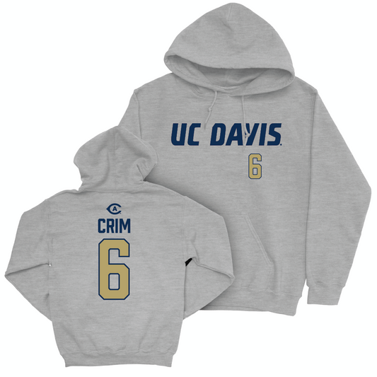 UC Davis Baseball Sport Grey Aggies Hoodie  - Henry Crim