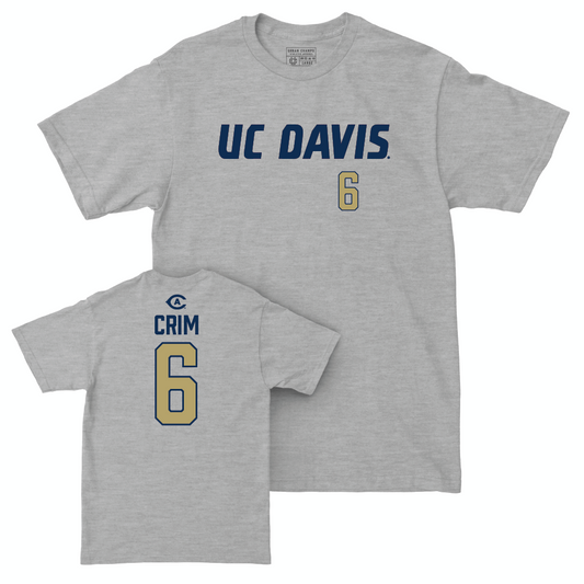 UC Davis Baseball Sport Grey Aggies Tee  - Henry Crim