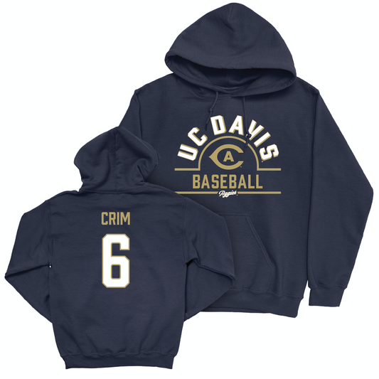 UC Davis Baseball Navy Arch Hoodie  - Henry Crim